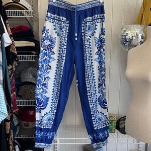 FARM Rio Blue and White Pants